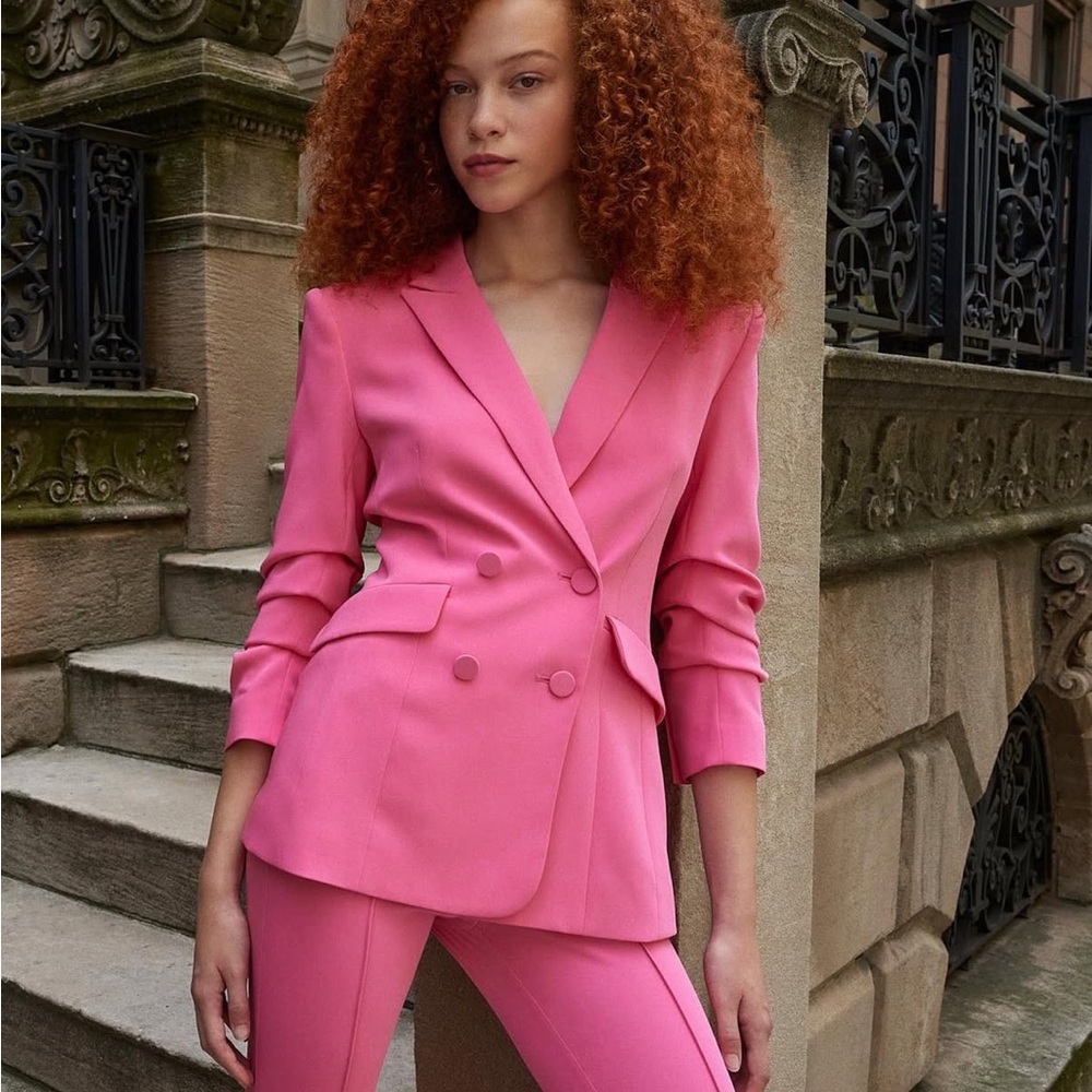 Cinq a Sept Kris double breasted crepe blazer